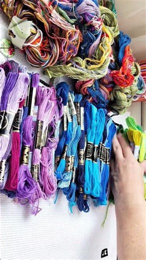 Choosing Threads for Gradient Embroidery Art #handbroidery #craftingtime