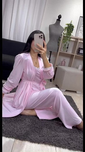 Stylish Pink Satin Pajama Set for Cozy Living