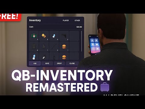 [FREE] 🟣 Clean Inventory Redesign | Remastered QB-Inventory UI for FiveM | MJ DEVELOPMENT