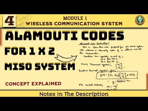 Alamouti Codes For a 1 X 2 MISO System Explained | 7th Sem WCS 22 Scheme