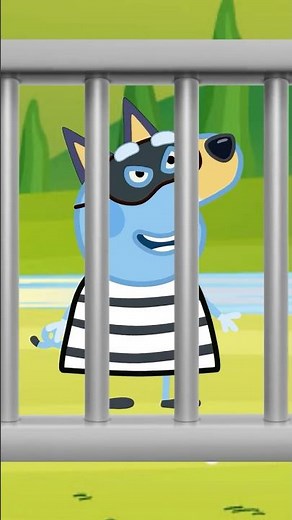 Oh No! Thief Bluey Escaped! 🚨🐶#shorts #bluey #kids