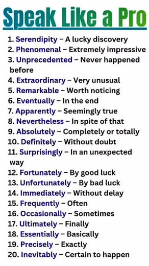Advanced Vocabulary: Speak like a Pro