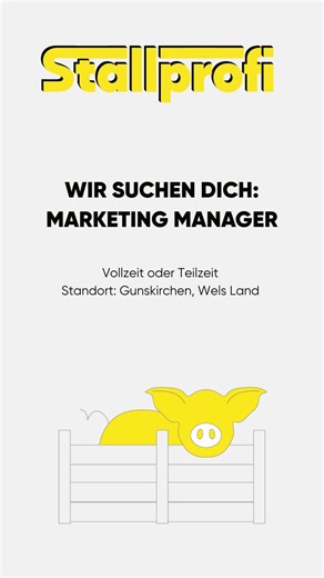 Du liebst Marketing, Social Media und Online-Shops? Dann bist du bei STALLPROFI genau richtig! Seit über 25 Jahren sind wir als Familienunternehmen mit Leidenschaft für Landwirtschaft und Schweinehaltung erfolgreich – und jetzt starten wir richtig durch! Jetzt starten wir mit einer neuen Corporate Identity, Social Media Strategie und einem modernen Onlineshop voll durch – und suchen dich als kreative Unterstützung in unserem Team! 📍 Standort: Gunskirchen (Oberösterreich) ⏰ Teilzeit-Stelle 👉 Be