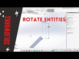 Rotate Entities in solidworks || Easy learning || video for beginners || step by step ||