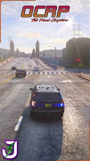 Mid Pursuit Crash #ocrp #gtarp #gta #fivem #leo