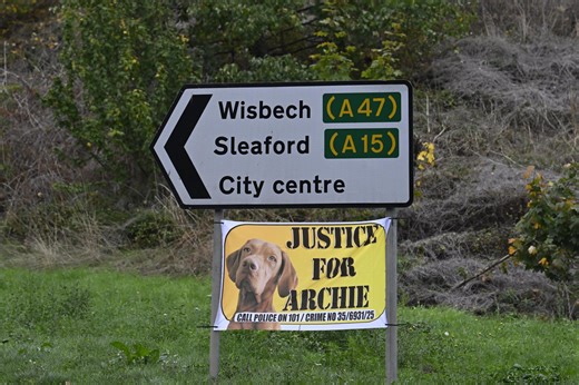 'Justice for Archie' posters appear across Peterborough as dog killed and owner seriously injured in savage attack by 'dangerous' dogs