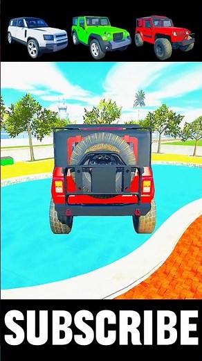Car Jump Challenge With Swimming Pool 😱 Indian Bikes Driving 3D 💥 #shorts #gaming #gta #viral