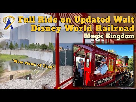 Full Ride on the Magic Kingdom Train With New Narration and Tron View - Walt Disney World Railroad