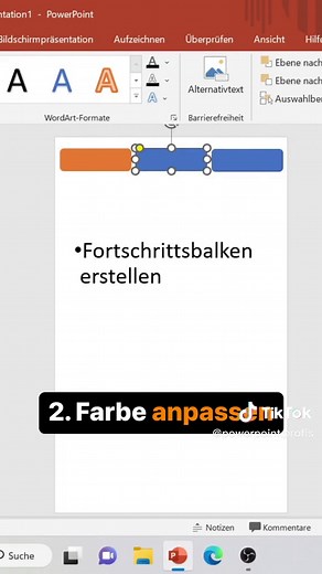 Fortschrittsbalken in PowerPoint erstellen 😎✌️ #powerpoint #präsentation #präsentieren #fyp #foryou