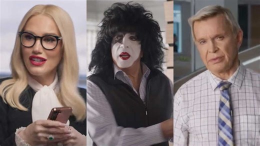 Paul Stanley, Billy Idol and Gwen Stefani are the stars of a series of ads for a corporate AI platform