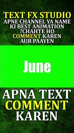 June Name Animation | Text FX Studio