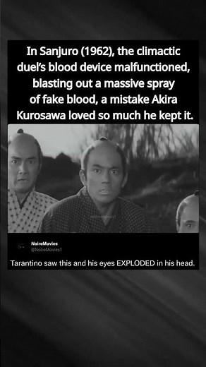 In Sanjuro (1962), Kurosawa Kept This "Mistake" Because It Looked Too Good 🔥