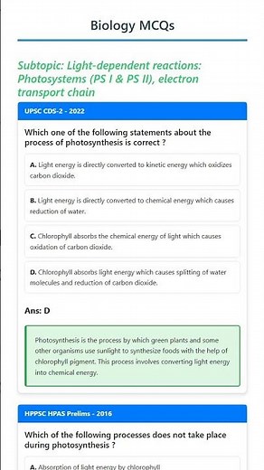 Light-dependent reactions: Photosystems PS I & PS II, electron transport chain