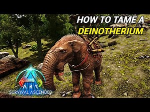 How to TAME the DEINOTHERIUM in ARK SURVIVAL ASCENDED! (EASY)