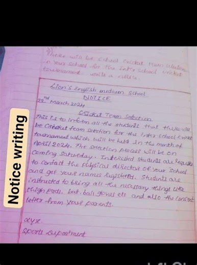 2026 GPSTR Notice Writing in English | Format, Examples| Easy Explanation for Students #shortsvral