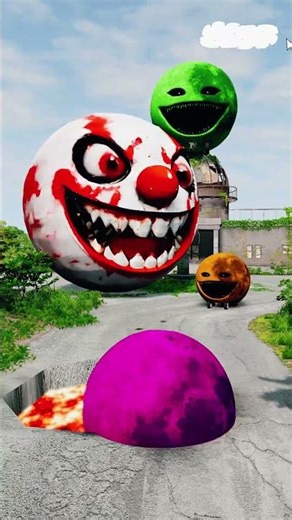 Big and Small Moon Cars and Giant Fire - #beamngdrive #live #1million #shorts #shortsvideo #car