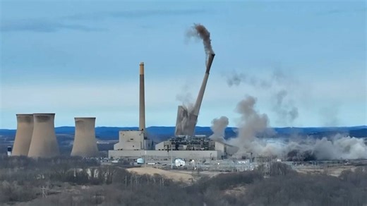Pennsylvania power plant towers collapse in spectacular implosion
