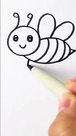 Wie man eine süße kleine Biene zeichnet 🐝🎨