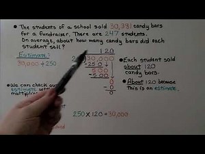6th Grade Math 5.1a, Dividing Whole Numbers, Estimating Quotients