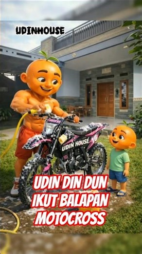UDIN DIN DUN IKUT BALAPAN MOTOCROSS #tungtungtungsahur #udindindindun #animasi