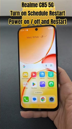 Realme C85 5G Turn on Schedule Restart Power on / off and Restart