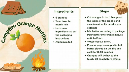 Camping Recipes: Campfire Orange Muffins (U.S. National Park Service)