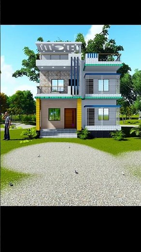 Three bedroom duplex house plan on a small budget #home