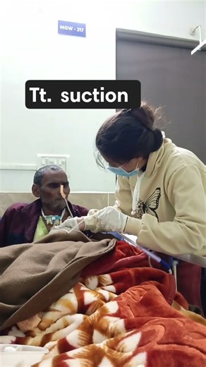 procedure of tracheostomy tube suction #tt suction #hospitalwork #nursingwork #patientcare