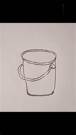 Simple bucket drawing.panir bulti drawing, easy pencil sketch for beginners.🪣🪣