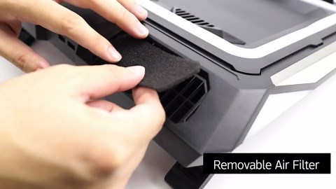 AFMAT FC05 Gaming Laptop Cooling Pad, 4500RPM Laptop Cooling Pad with Turbo-Fans, USB Ports, Colorful Lights - CPU Temperature Drops 20-30 ℃ Within Seconds - for 14-17.3 inch Laptops