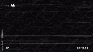 Retro VHS Fast Forward Video. Overlay Noise Artifacts Tv Screen No Signal, Defect Artifacts Effect.