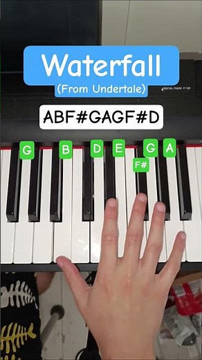 Waterfall PIANO TUTORIAL (from Undertale) VERY EASY