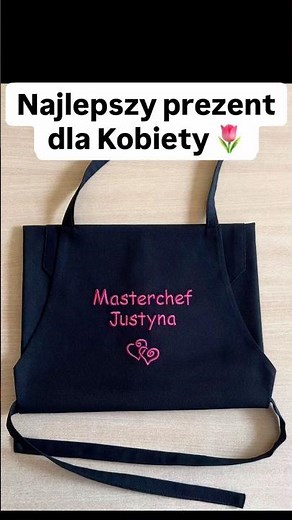 Najlepszy prezent dla Kobiety 🌷 - fartuch personalizowany z haftem - na urodziny, imieniny, święta