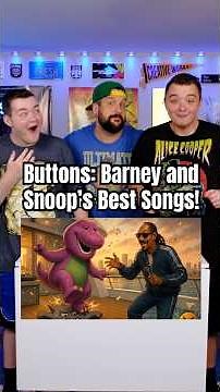 BARNEY & SNOOP COLLAB!!!! 😎😮🤣 #trynottolaugh #buttons #funny #uploadsoffun
