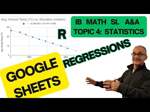 How to do Regressions in Google Sheets with R values