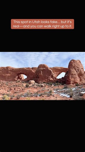 🌅This Spot in Arches National Park Doesn’t Look Real #archesnationalpark #redrocks #hiking #epic