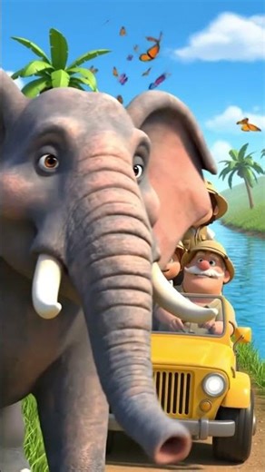 Old MacDonald Elephant Song | Animal Rhyme #shorts
