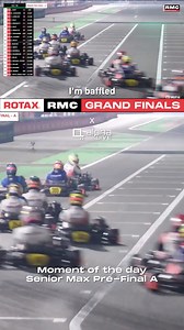 #rmcgf2025 Moment of the Day | Senior Max driver Tom Langlois (FRA) delivered one of the standout moves of the event - going three-wide around the outside of Turn 2 to take the lead in the Pre-A. A bold pass, perfectly timed, and rewarded with a front-row start for Saturday’s Grand Final. | ROTAX Karting