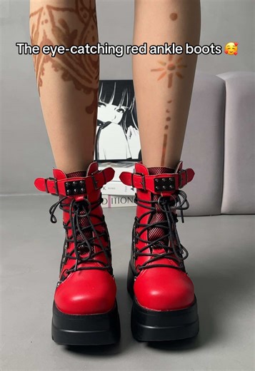 Stylish Red Ankle Boots for Women