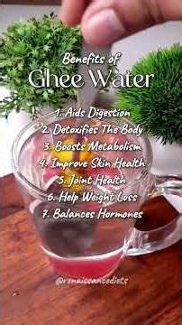 7 benefits of drinking ghee water