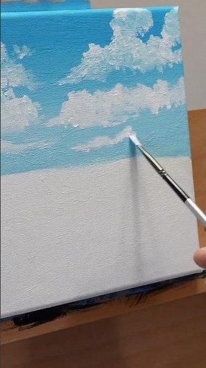 Easiest Way to Paint Soft Clouds 🎨☁️