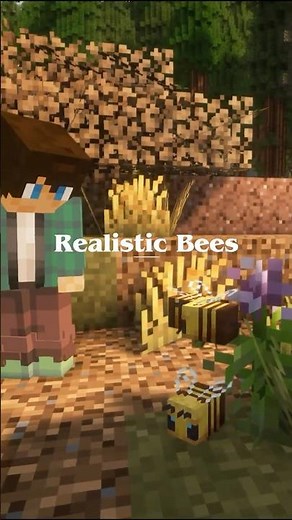 MOD SHOWCASE - Realistic Bees #minecraft #minecraftmods #realisticbees #moddedminecraft