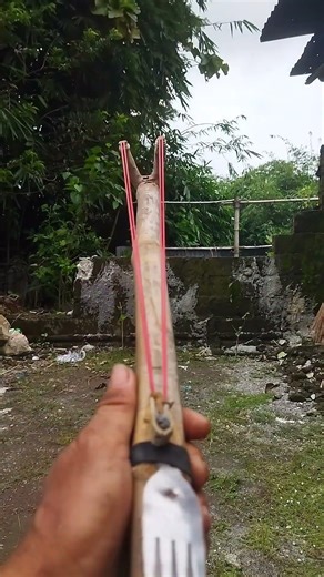 easy bamboo slingshot and fork #diy