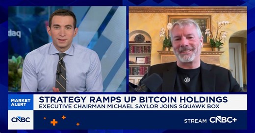 Strategy's Michael Saylor: We won't be selling bitcoin, we'll be buying every quarter forever