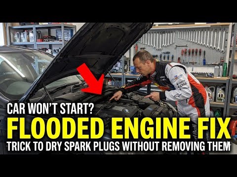 Car Won’t Start? Flooded Engine Fix, Trick To Dry Spark Plugs Without Removing Them