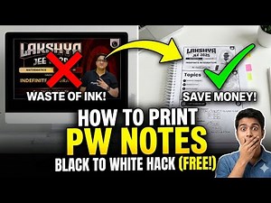 How to print pw notes in white background | Bs 1 min me printable notes
