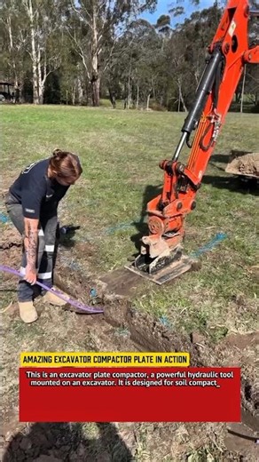 Amazing Excavator Compactor Plate in Action | Soil Compaction & Trenching Work.