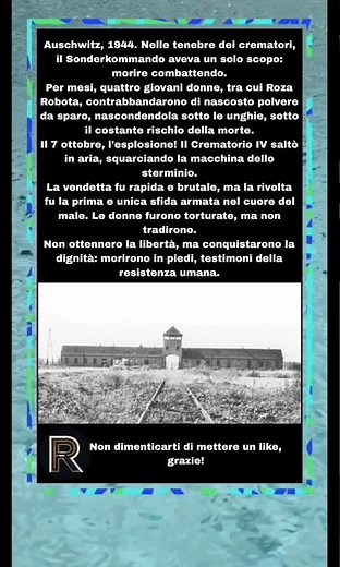 La Rivolta del Sonderkommando ad Auschwitz: Distruzione del Crematorio IV e l'Eroismo di Roza Robota