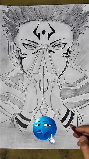 SUKUNA DRAWING that took 10 hours #drawing #anime #art