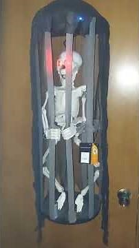 Gemmy: Animated Dancing Skeleton in Cage "Lit Skeleton"